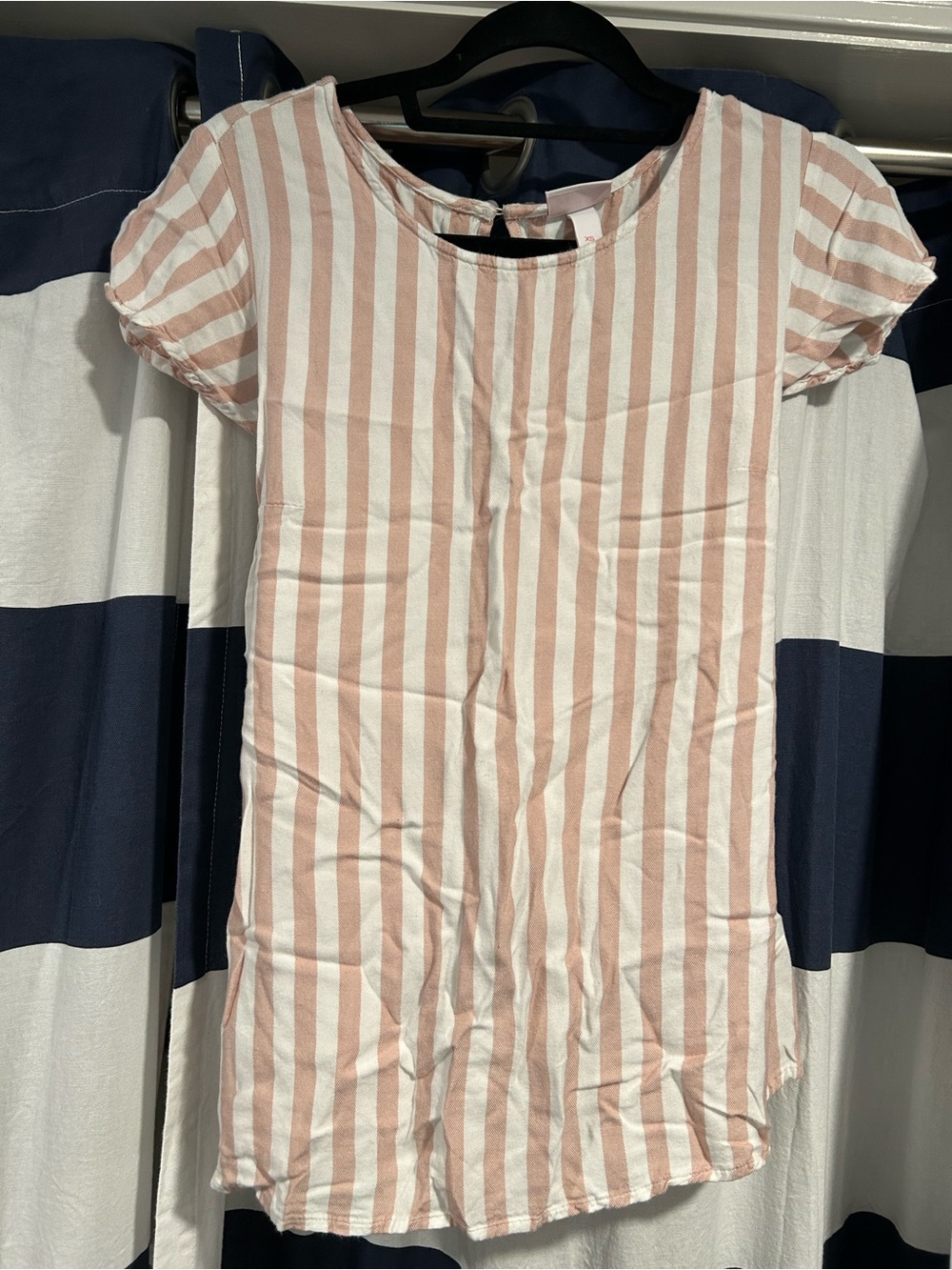 Isabel Maternity by Ingrid & Isabel Pink and White Vertical Stripe Tunic